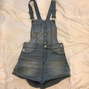 H&M Divided | Denim Bib Overall Shorts - Size 8